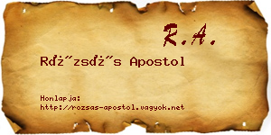 Rózsás Apostol névjegykártya